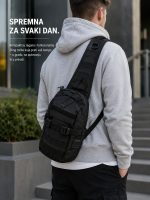Taktiča torbica preko grudi sa USB priključkom