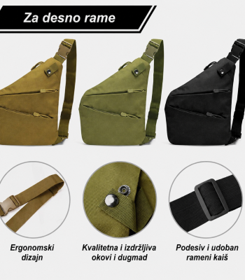 ultralagana torba protiv kradje 3 boje krem, zelena, crna