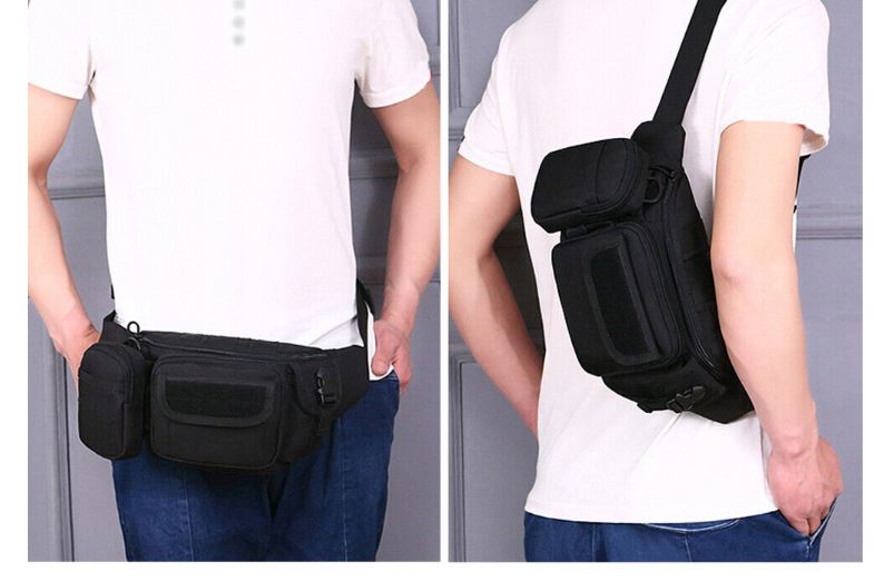 torba za pojas sa dodatnom komorom crna