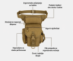 Torba za pojas i nogu COMPACT | Army taktička torbica za motor, bicikl i outdoor aktivnosti - Slika 18