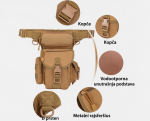 Torba za pojas i nogu COMPACT | Army taktička torbica za motor, bicikl i outdoor aktivnosti - Slika 10