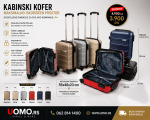 Kabinski kofer 55x40x23 cm UOMOTRAVEL – Plastični kofer za ručni prtljag