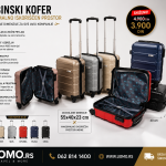 Kabinski kofer 55x40x23 cm UOMOTRAVEL – Plastični kofer za ručni prtljag