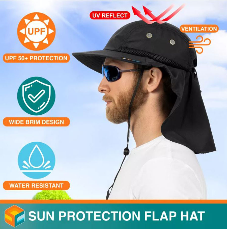 sesir nepromociv zastita od sunca i uv zraka nepromociv sesir sa dodatnom zastitom od sunca UV UPF 50 crni beli vodootporan