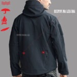 Softshell jakna crna- termo, vodootporna (M do 5XL) - Slika 6