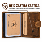 Kožni novčanik za kartice HUNTER – 16 pregrada i RFID zaštita